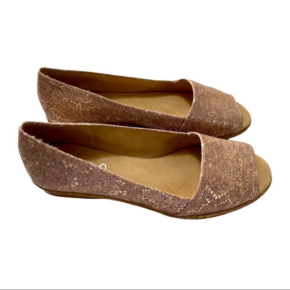 Michelle D Ellena Rose Gold Sparkly Shoes Sz 10M